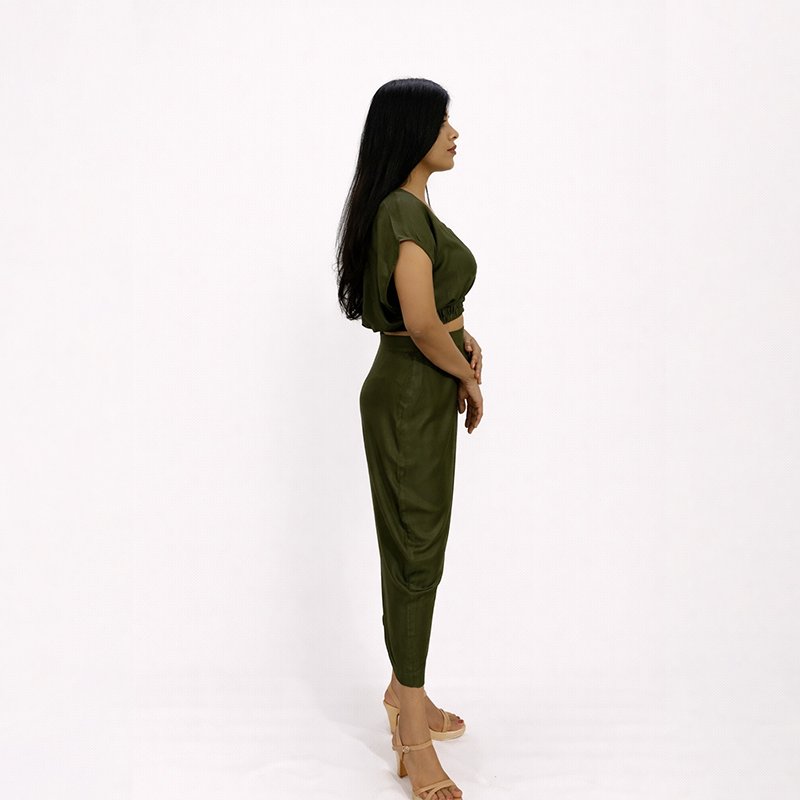 Olive Crop Co-ord Set