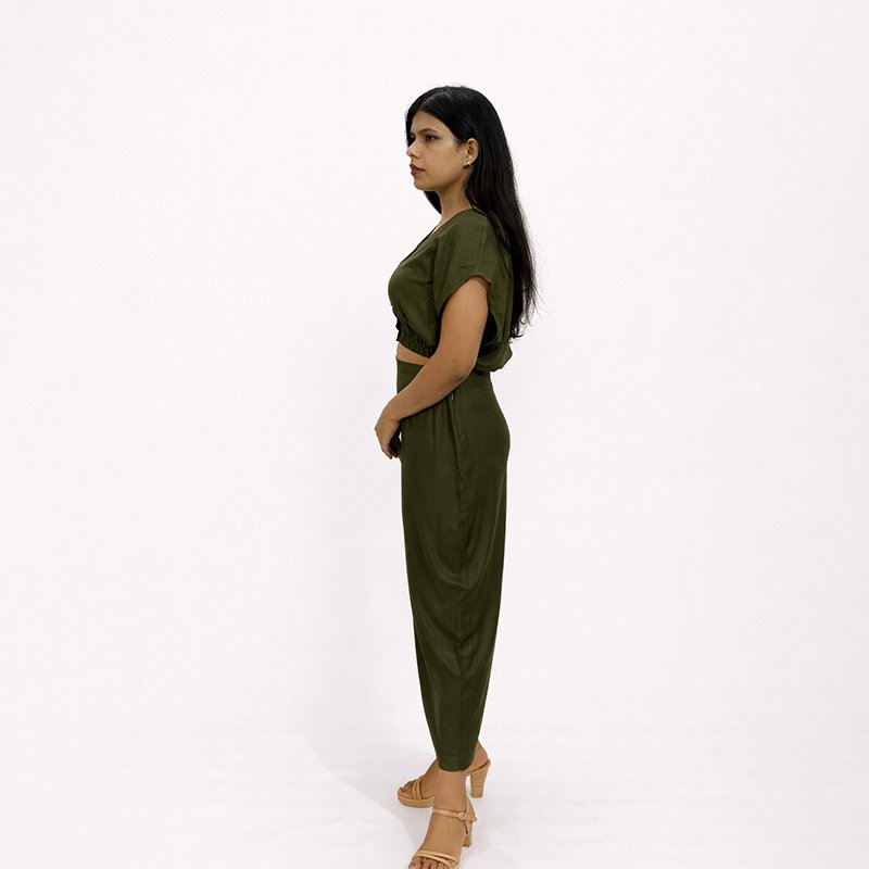 Olive Crop Co-ord Set
