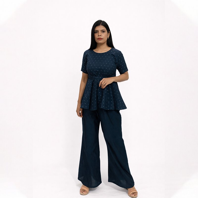Navy Blue Printed Co-Ord Set
